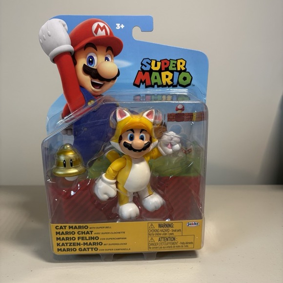 Jakks Pacific Other - Jakks Pacific Super Mario Cat Mario With Super Bell Action Figure Toy New
